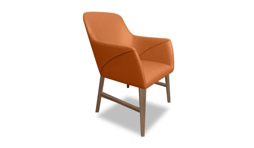 Comfortable Brown Shell Chair Comfortable Brown Shell Chair